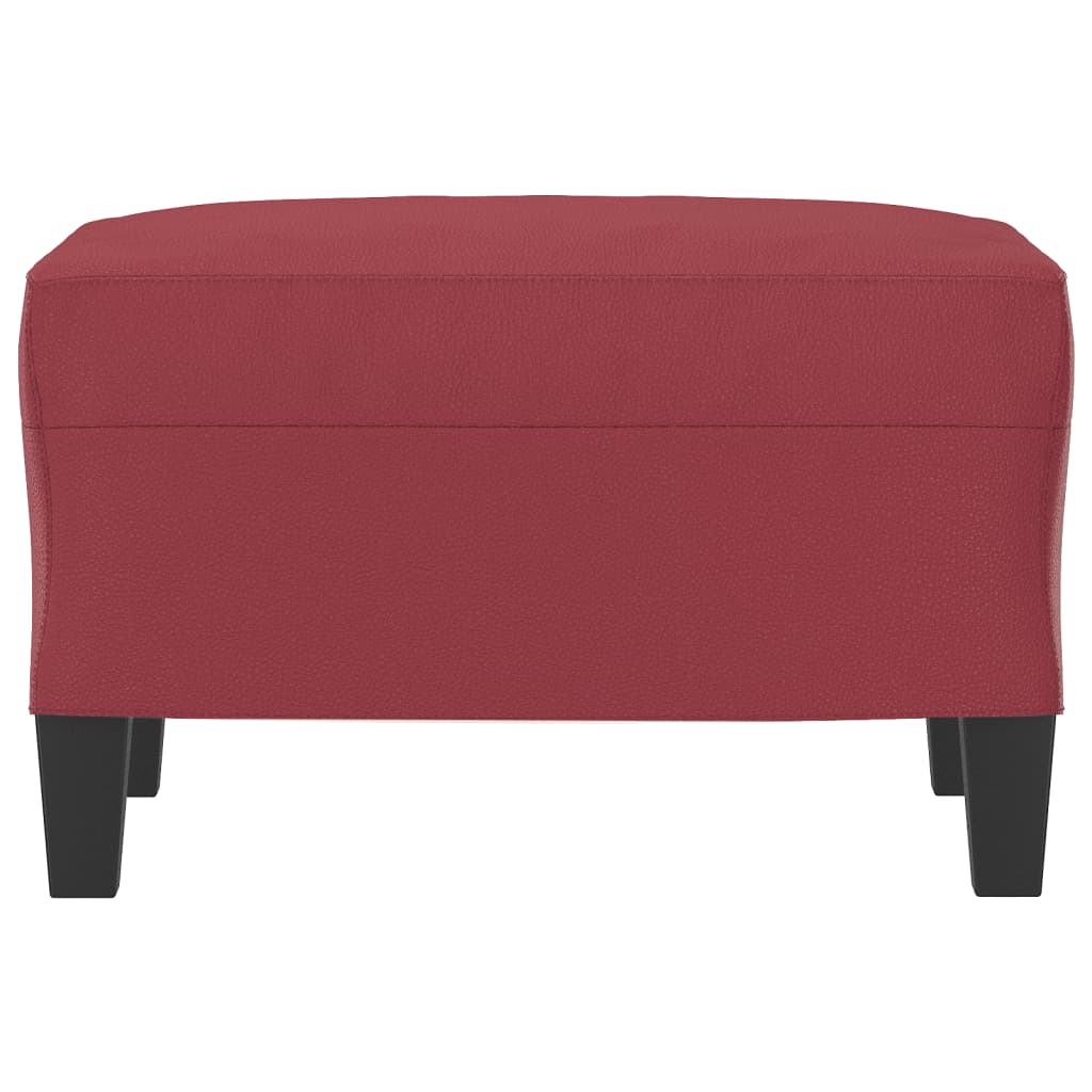 Footstool Burgundy 60x50x41 cm Faux Leather