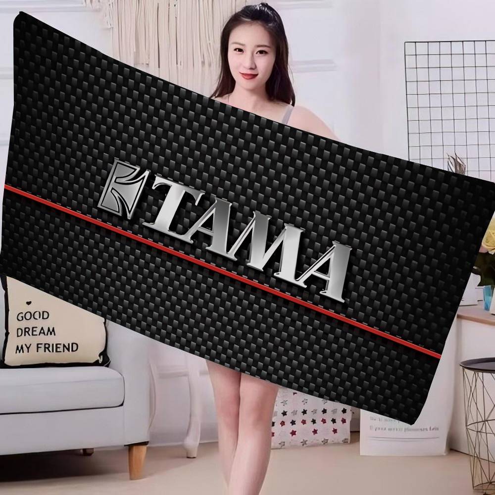 Stylish T-TAMA Drum Beach Towel Colorful Bath Towels for Girl Microfiber Quick Dry Custom Sand Free Beach Yoga Spa Gym Pool