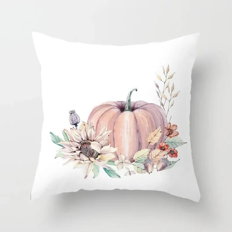 Pumpkins Cushion Cover Happy Halloween Pillow Covers Cartoon Home Decor Soft Peach Skin for Sofa Bed Decorative Cases 45x45cm