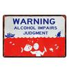 Funny Warning Sign Metal Sign Tin Sign Wall Decor No Trespassing Sign Metal Painting Wall Sticker Vintage Metal Tin Plate