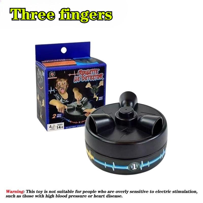 Electric Lie Detector Stress Relief Party Game Finger Toy Truth or Dare Desktop Game Low Voltage Safe TechnologyOne-Button Start