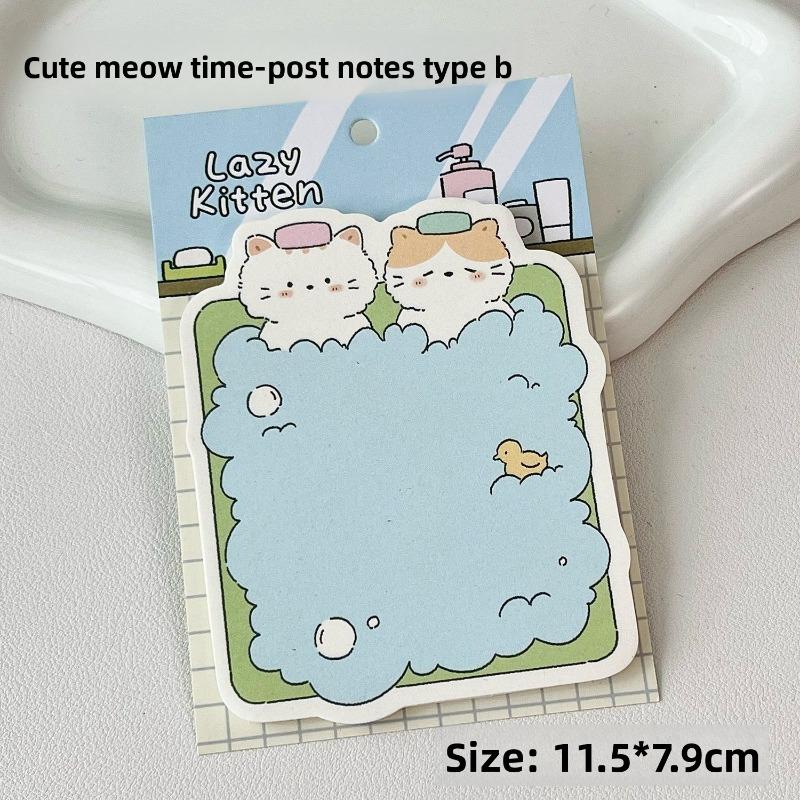 Cute Post It Notes Cloud Diary Cute Cat Illustration Material Shape Multifunctional Sticky Notes Message Memo