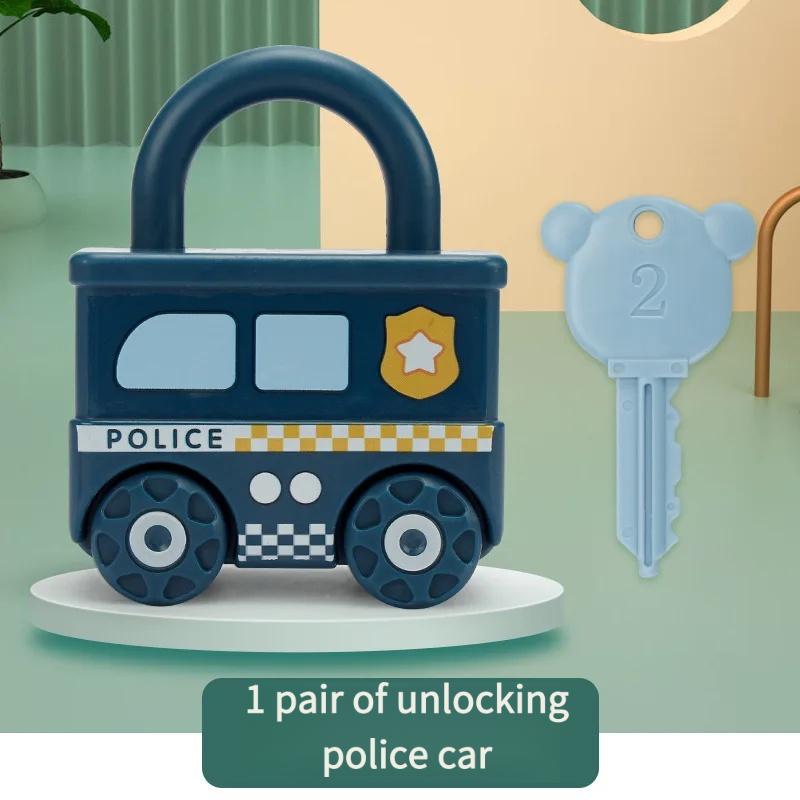 Giocattolo Lucchetti per Auto Montessori con Chiavi - Gioco di Abbinamento Numeri e Alfabeto, Ausilio Didattico Sensoriale Regalo Educativo per Bambini