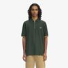 Fred Perry [Sharp] Crepe Pique Zip Neck Shirt - Coat Green Afpm2519886-X89