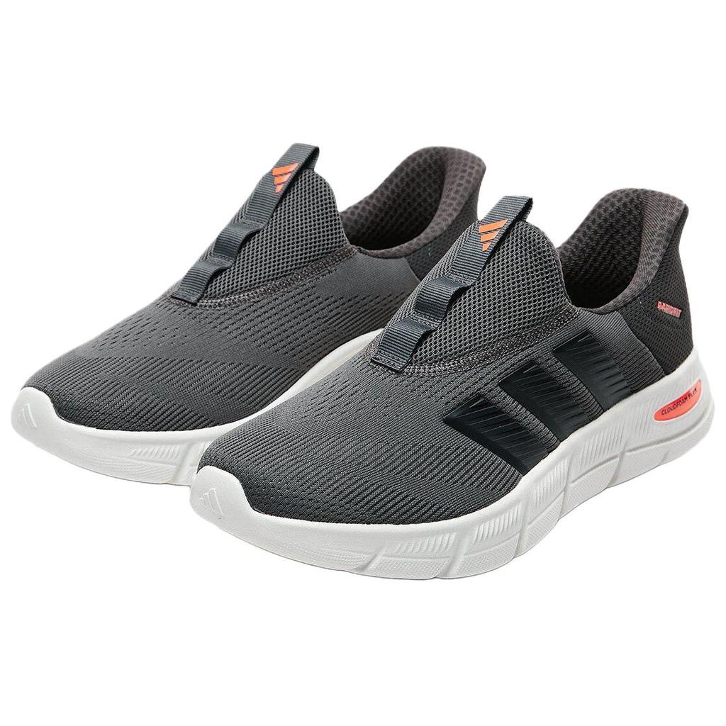 adidas Cloudfoam Flex-Lounger Bequem Rutschfest Verschleißfest Atmungsaktiv Niedrig geschnitten Laufschuhe Unisex Sneaker Grau Schwarz KJ5914