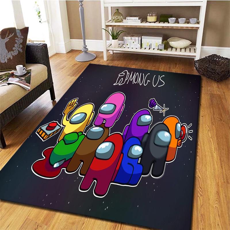 Among Us Teppich für Wohnzimmer Schlafzimmer Zuhause Sofadekoration, Kinder spielen Rutschfeste Bodenmatte