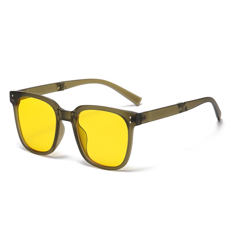 Sunglasses folding UV protection square face round face men's and women's sunglasses sunglasses folding selling points