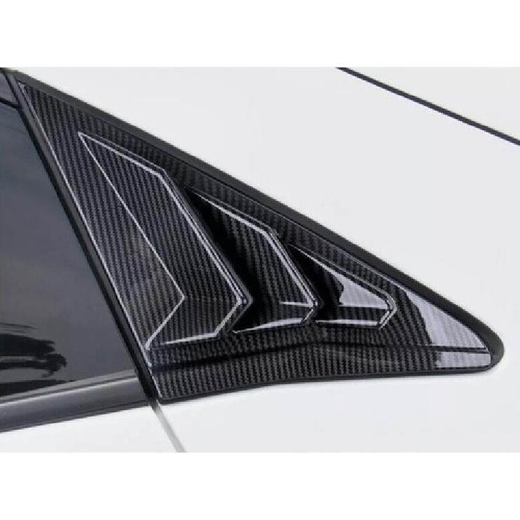 Carbon Fiber Look Rear Window Louver Cover For Honda Civic Hatchback 2016-