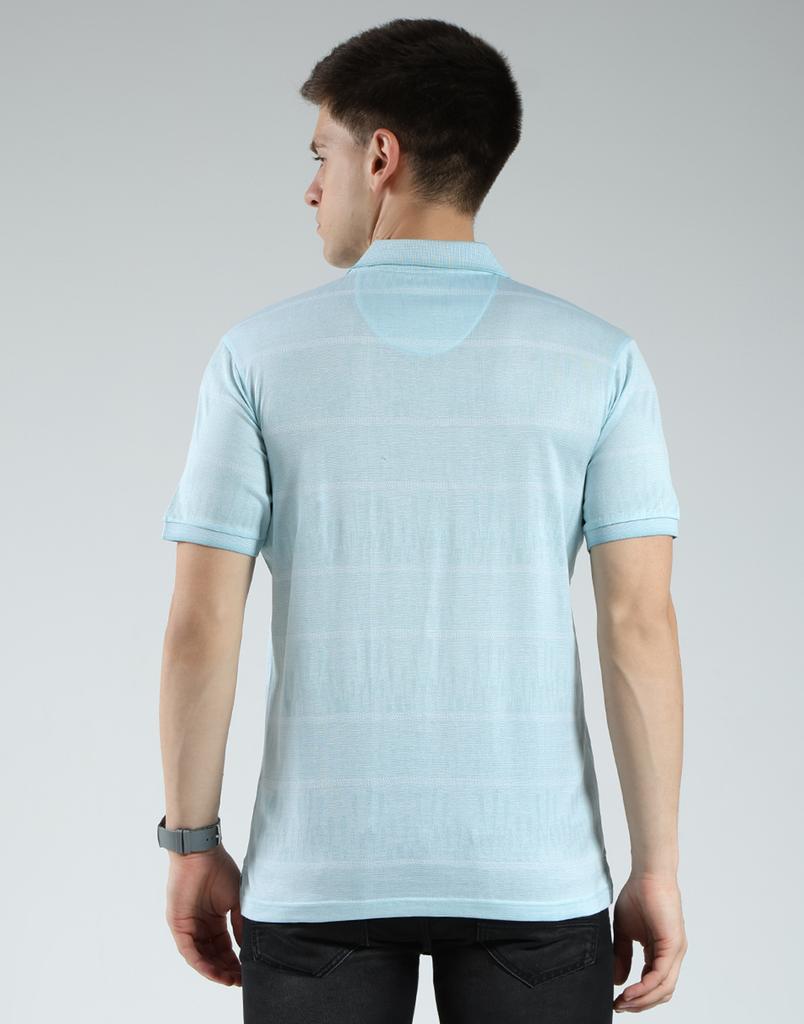 Luxuria Men's Striped Collar Neck T-Shirt