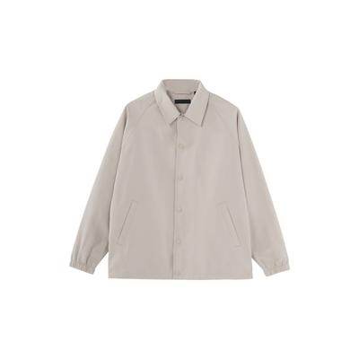 Uniqlo Solid Color Lapel Casual Jacket Unisex Jackets Beige 445041-30
