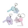Colorful Resin Keychain Candy Colored Heart Key Butterfly Keyring Phone Charm Jewelry for Fashionable Individuals