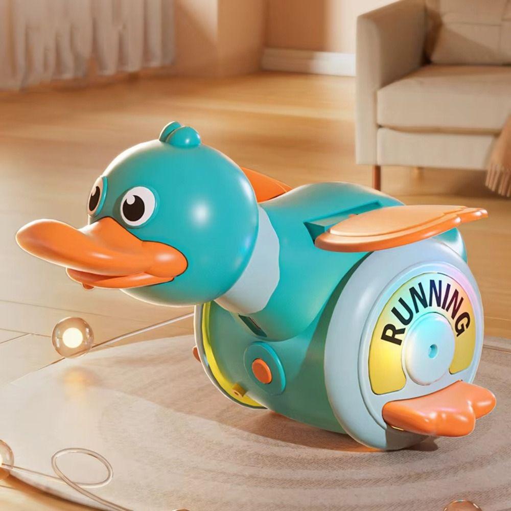 Sound And Light Rotating Foraging Duck Toy Plastic Sensory Dancing Duck Toy  Kids Toddlers
