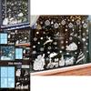Christmas Window Sticker Pvc Decor With Santa Balls For Holiday Festivities