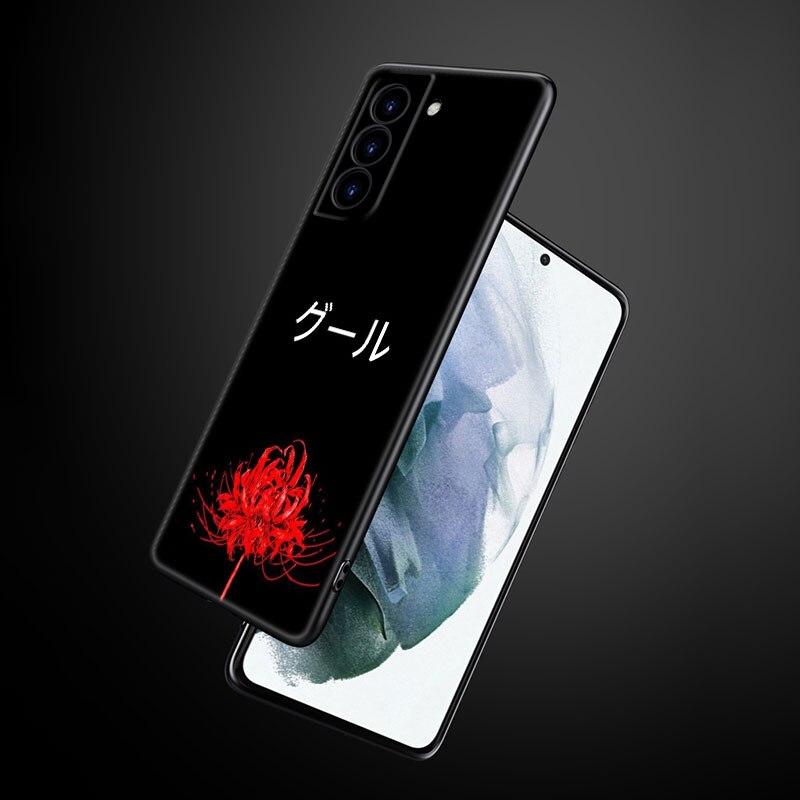 Anime Tokyo Ghoul Phone Case For Samsung Galaxy S22 Pro S21 S20 Ultra FE S10 Lite 5G S10E S9 S8 Plus Soft TPU Black Cover