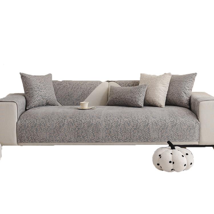 Chenille Sofa Cushion Non-Slip Stain-Resistant Affordable Luxury Style Sofa Cushion Four Seasons Universal High-Grade Sofa Cover Universal Cover
