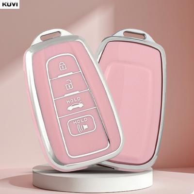 4 Buttons Tpu Car Smart Key Case Cover Shell Fob For Toyota Chr Camry Corolla Rav4 Highlander C-Hr Prius Land Cruiser Prado