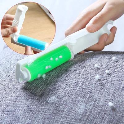 Foldable Portable Mini Viscose Roller Clothing Dust Brush Stick Washable Brush Color Random