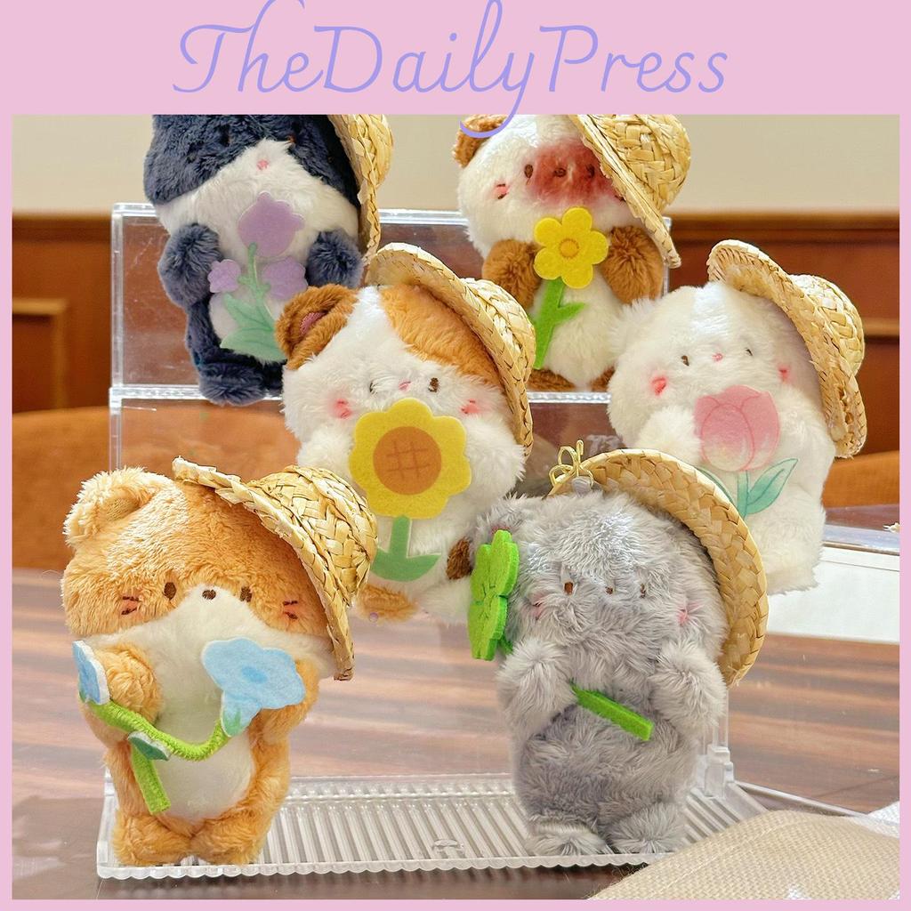 Garden Cat Plush Keychain With Cute Cartoon Design For Collectors And Gifts