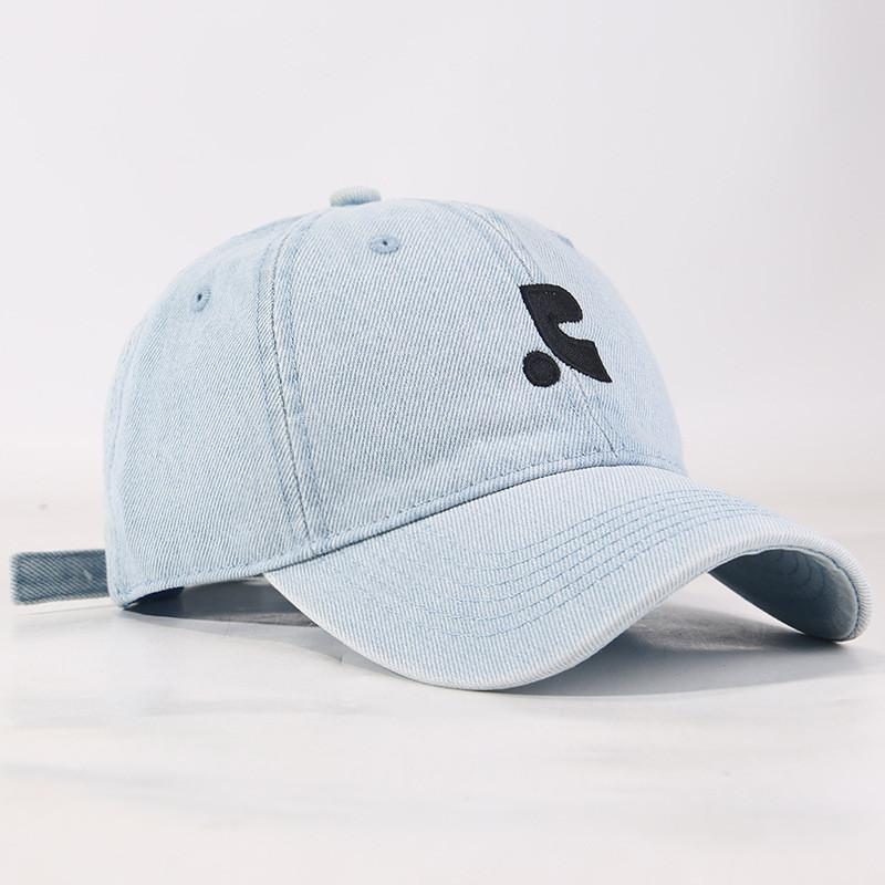 

Denim Baseball Cap With Wide Brim For Sun Protection And Casual Style LightBlue