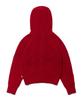 Youhee Rope Hood Zip-Up Knit Red