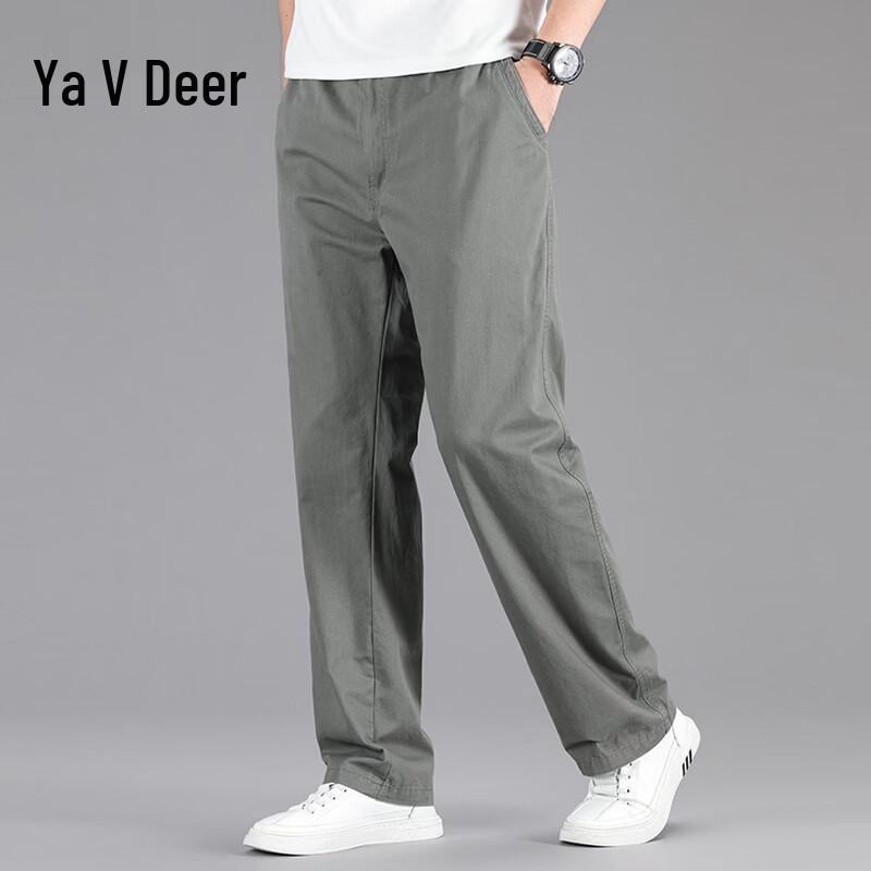 Yalu Men's Loose Straight Leg Cotton Work Pants