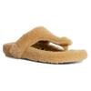 Loewe  Ease Toe Post Slippers Shearling - Medium Concealer Women Sneakers Tan L815465X80-8812