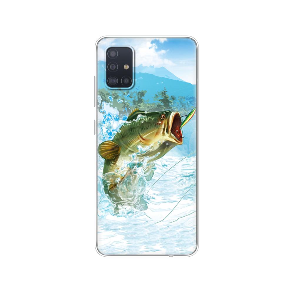 Case For Samsung Galaxy A31 A41 A51 A71 A01 A81 A91 A11 A30S A20S A21S A50S M11 M21 M31 M30S M40S Case Cute Gold Fish Fishman