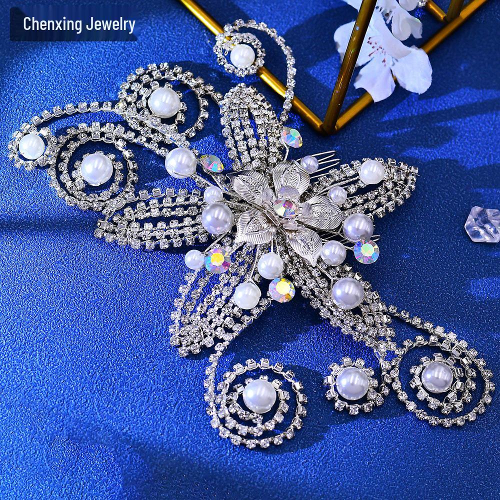 

Chenxing Bridal Handmade Floral Hair Comb CP732