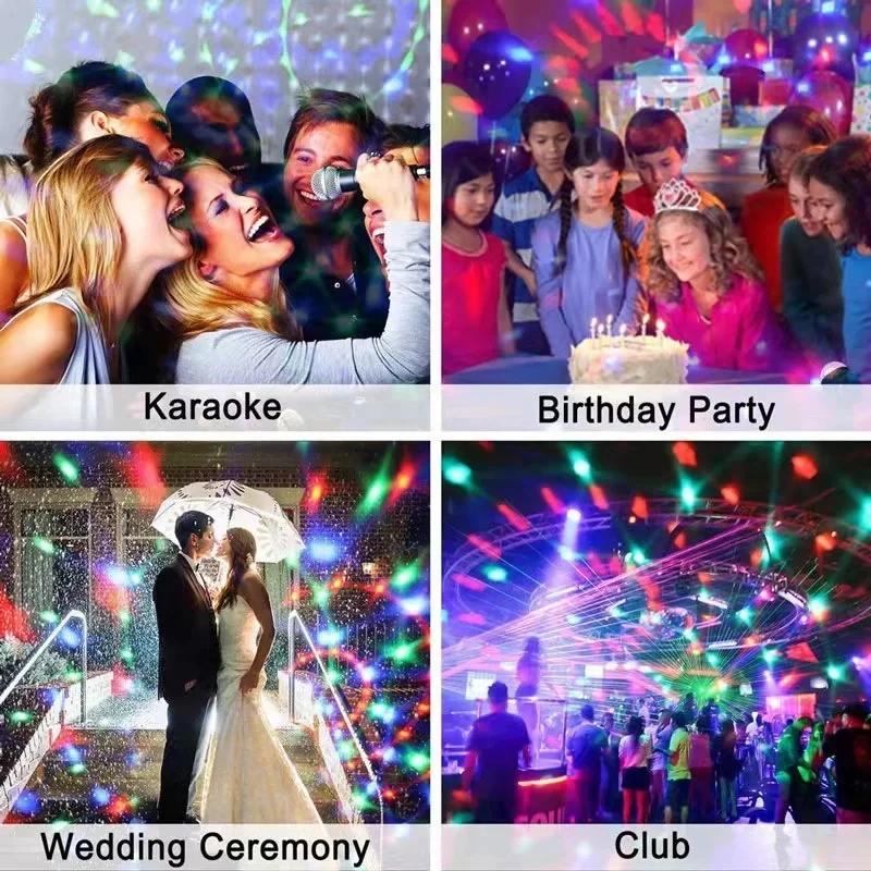 LED Remote Control Mini Magic Ball RGB Crystal Magic Ball Lamp Dance Table Lamp KTV Stage Lamp Flash Bar Atmosphere Light