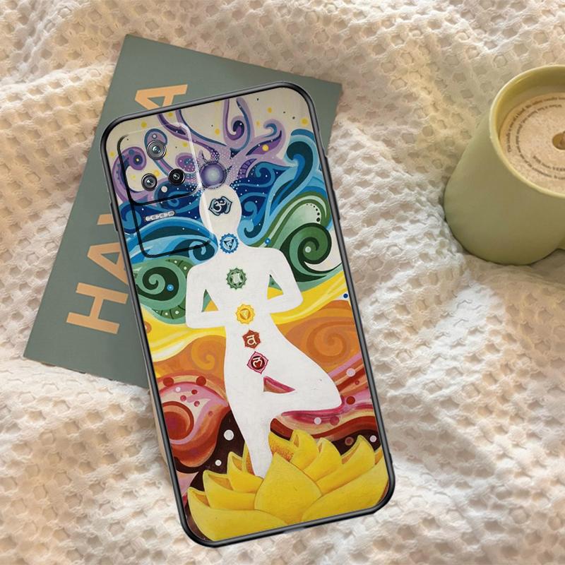 The Mandala Chakra Insist Yoga Case For Xiaomi 13 14 15 Ultra 11T 12T 13T 14T Pro POCO X7 Pro X3 X5 F5 F6 M6 X6 Pro Cover