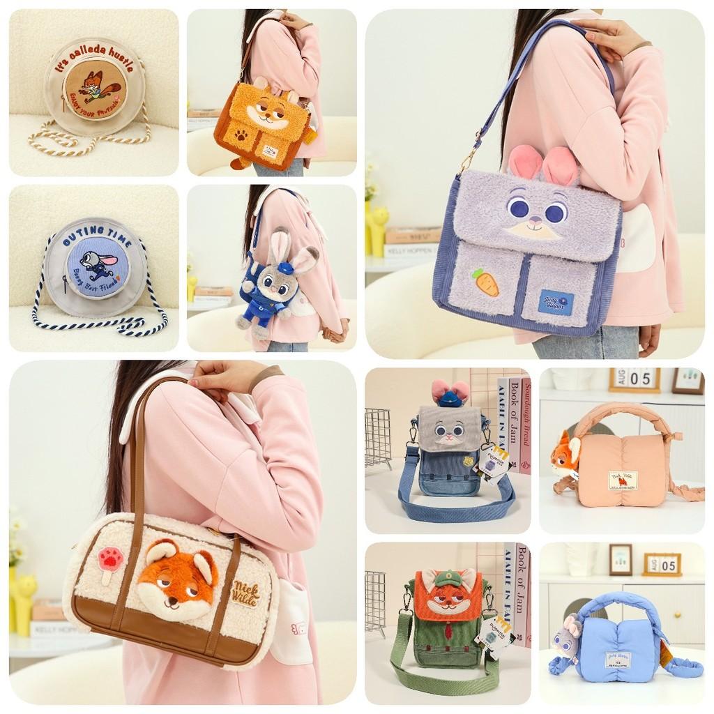 Zootopia Judy Hopps Nick Wilde Plush Single Shoulder Crossbody Bag Gift Cartoon