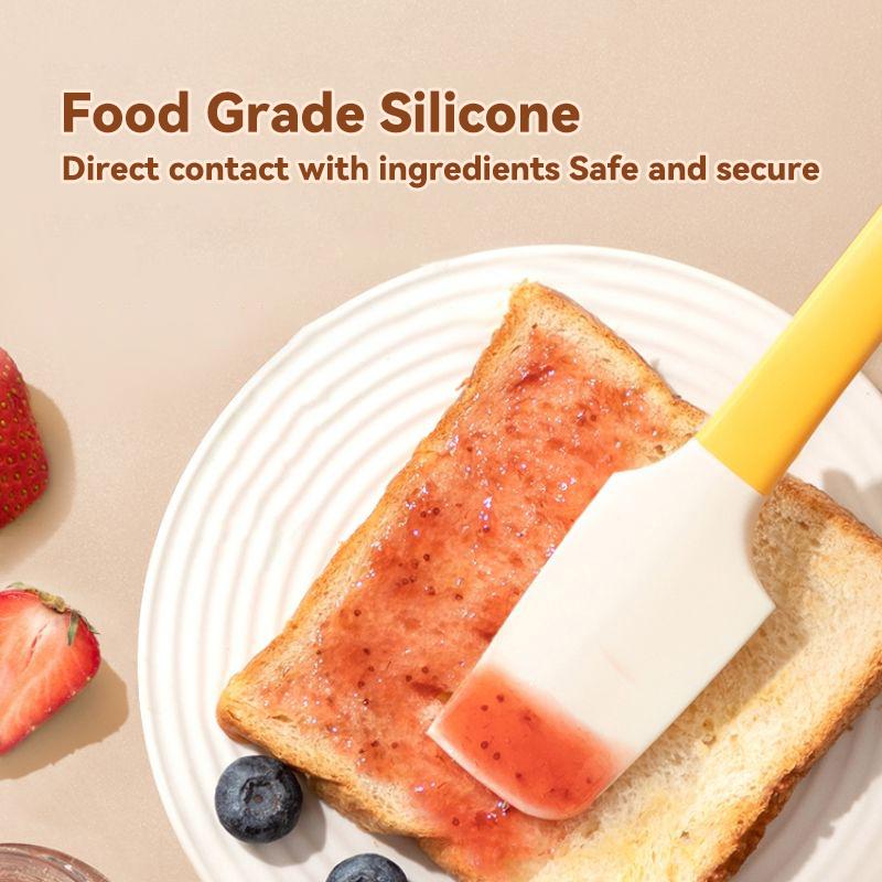 Silicone Mini Kitchen Spatula Cream Butter Cake Spatula Mixing Batter Scraper Brush Butter Mixer Fits All Kinds of Jars and Cans
