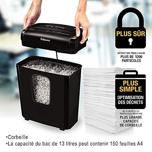 Document Shredder - FELLOWES - 6M - Mini Cut - 6 Sheets - High Security