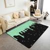 Erosebridal Navy Blue Baseball Ice Cream Area Rug 4'11" X 3'3" Ice Cream Drip Living Room Rugs Non Slip Baseball Glove Decorative Carpets Cu