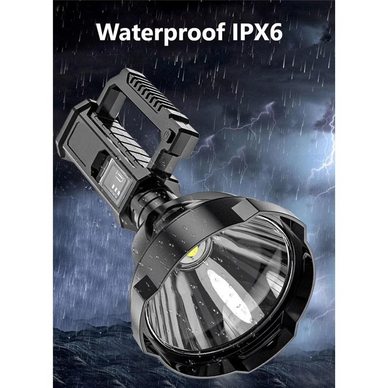 150000LM Powerful LED Flashlight Handheld Searchlight Rechargeable With Stand Super Bright Work Torch Portable Outdoor Lantern