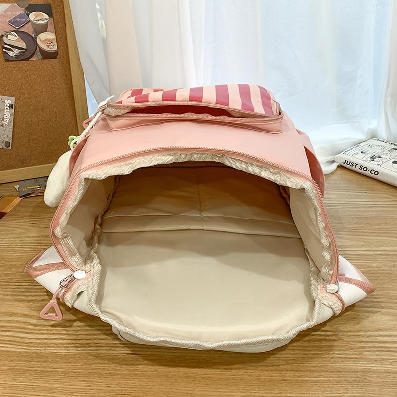 Backpack Women's Colorblock Student Schoolbag Campus Backpack