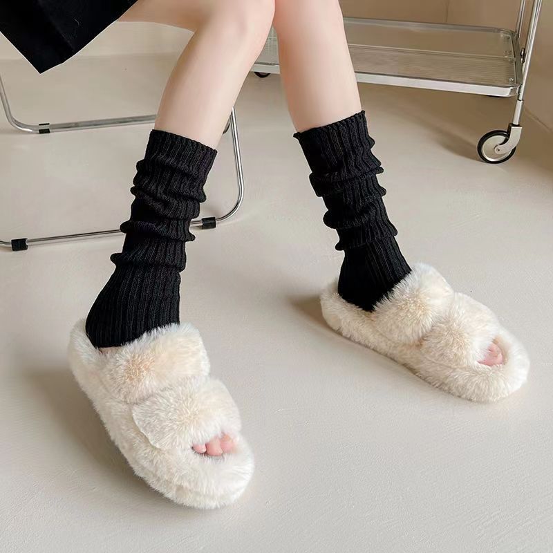 40cm Crochet Knit Leg Warmers Women Wool Blend Y2K Style Long Slouchy Socks Arm Boot Cuff Cover for Autumn Winter Daily Outfits