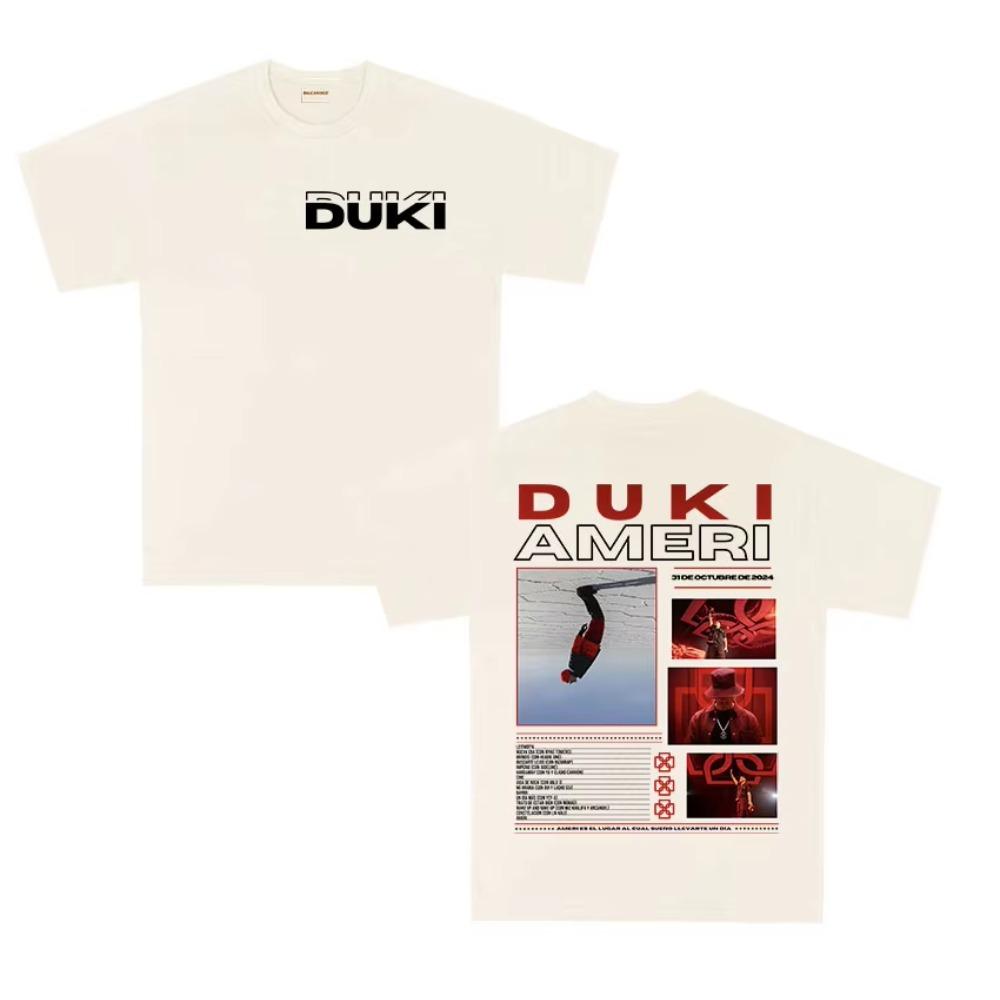 Rapper Duki Antes De Ameri 2025 new album T Shirts Men's Hip Hop punk gothic T-shirt Harajuku Oversized  Tshirt Streetwear