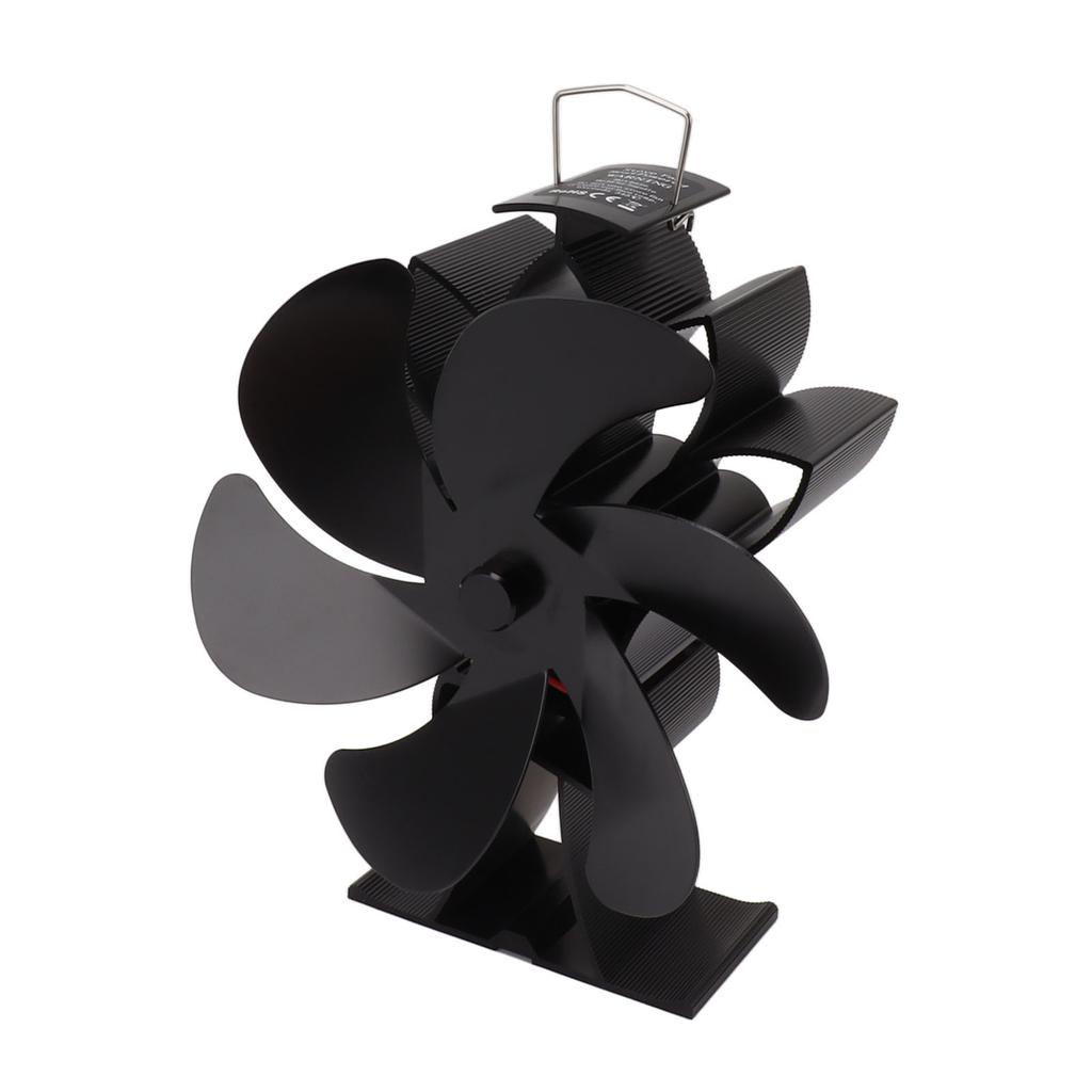 Wentylator kominkowy zasilany ciepłem 6 łopatkowy ze stopu aluminium niski poziom hałasu wentylator do kominka na drewno do domu kłody