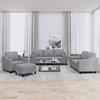Vidaxl 4-Cz. Relaxation Set With Cushions, Light Grey, Fabric