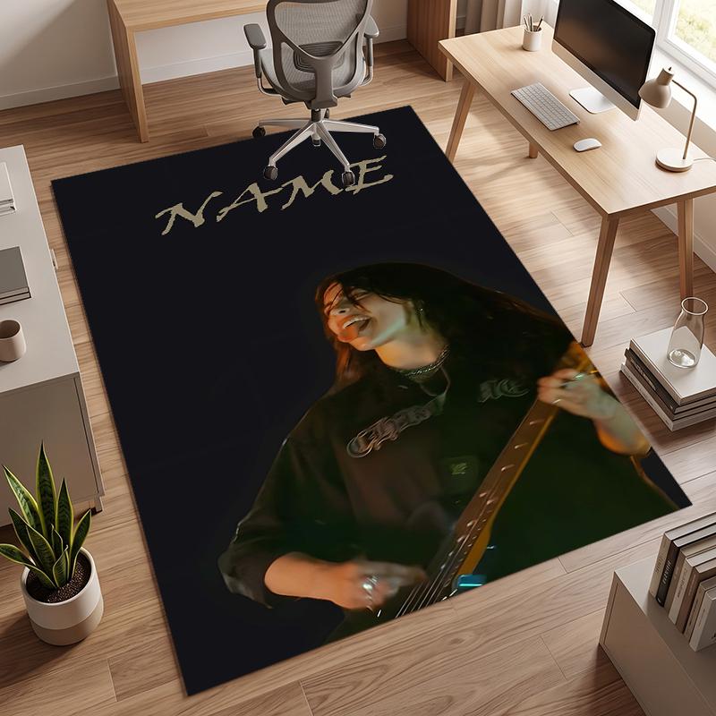 Billie Eilish (1) Personalized Name Office Carpet Stylish Decor for Living Room Bedroom Kitchen