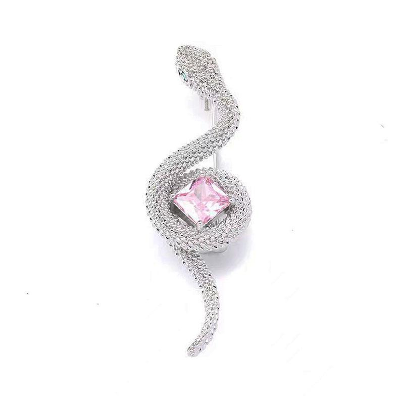 

Хрустальная брошь-змея, Высококлассный нишевый дизайн для женщин, Уникальная брошь, Креативная булавка, Застежка с защитой от бликов серебряный