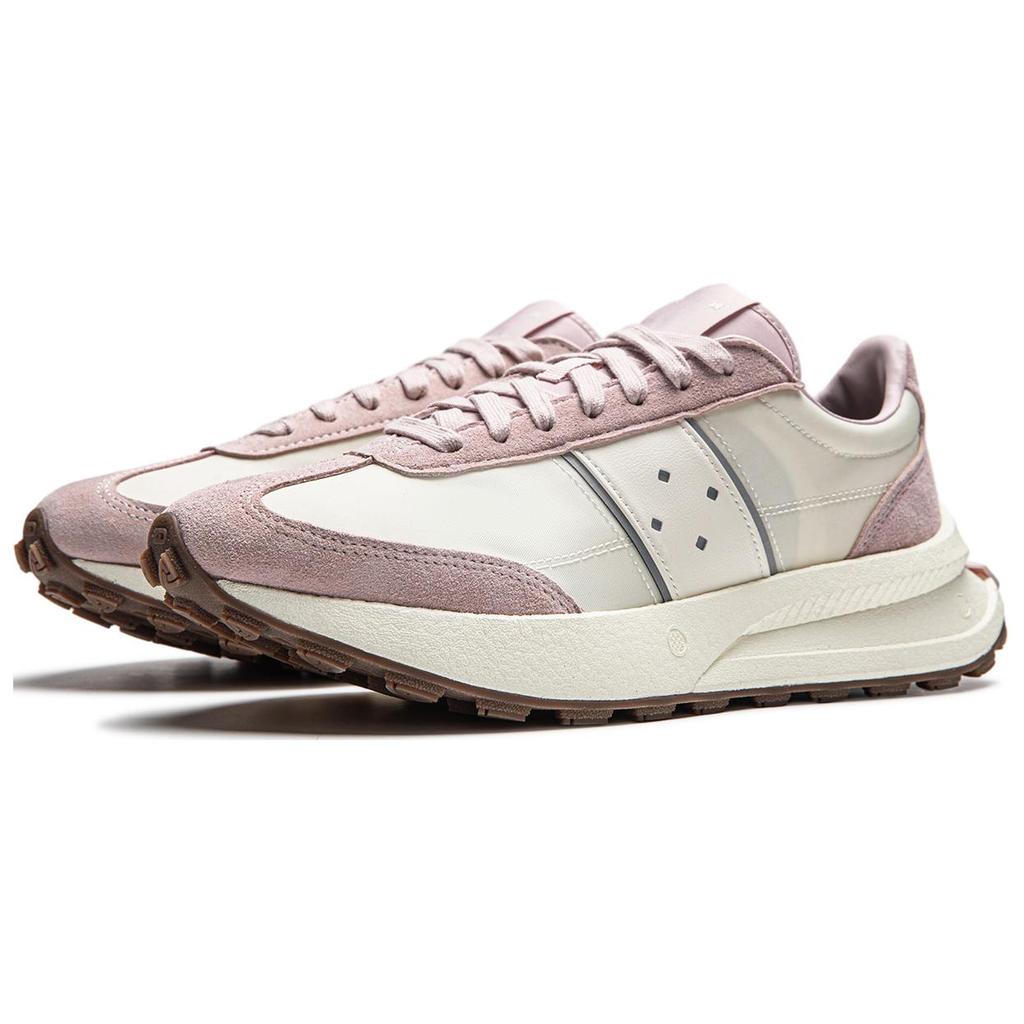 Li Ning Light Boat Reflective Shock Absorbing Non-Slip Low-Top Casual Running Shoes Unisex sneaker Light-Pink AZGU081-6