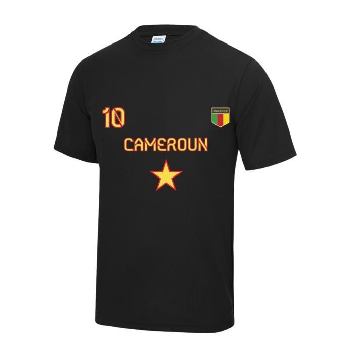 Maillot de Foot Adulte 'Cameroun Legend' – Polyester- Coupe sportive - - Noir