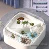 Acrylic Turtle Habitat with Sun Deck - Creative Eco-friendly Tank for Turtles & Fish