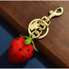 New Fruit Crystal Series Bag Hanging Pineapple Apple With Leaf Pear Bag Keychain Hardware Bag Accessory Exquisite Pendant Decors