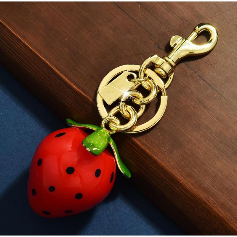 New Fruit Crystal Series Bag Hanging Pineapple Apple With Leaf Pear Bag Keychain Hardware Bag Accessory Exquisite Pendant Decors