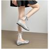 Kleine Männer Innenhöhe erhöhen Mary Jane Einzelne Schuhe Damen Retro Oma Schuhe 33 kleine Größe mit Schleife zwei Tragevarianten Ballerinas Damen