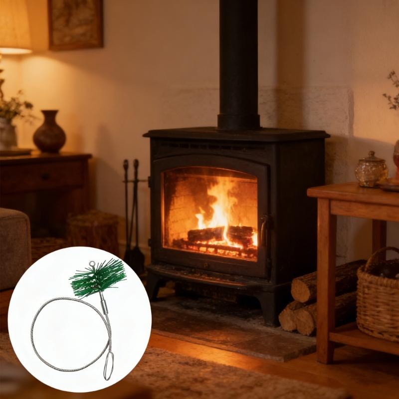 Efficient Pipe And Chimney Brush With Nylons Bristles To Minimize Scratching Remove Residues For Enduring Use