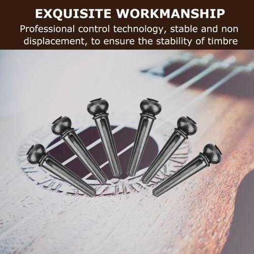 6 Black Endpin Pullers for Guitar Performance Improvement and Exquisite Appearance
